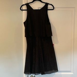 NWT Halston size 10 black shimmer dress